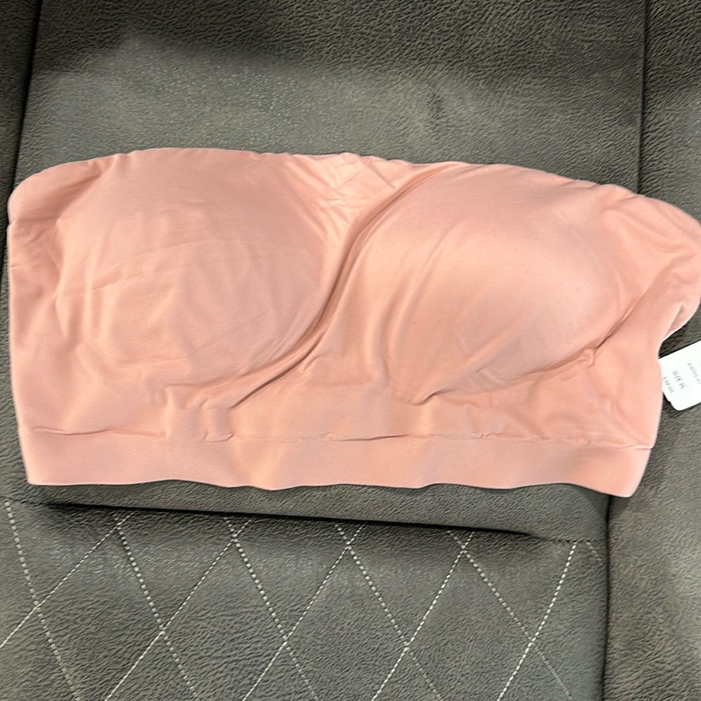 Soma bandeau strapless bra, size XL, rose